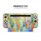 Vivid Watercolor Feather Overlay // Skin Decal Wrap Kit for Nintendo Switch Console & Dock, Joy-Cons, Pro Controller, Lite, 3DS XL, 2DS XL, DSi, or Wii