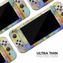 Vivid Watercolor Feather Overlay // Skin Decal Wrap Kit for Nintendo Switch Console & Dock, Joy-Cons, Pro Controller, Lite, 3DS XL, 2DS XL, DSi, or Wii