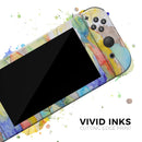Vivid Watercolor Feather Overlay // Skin Decal Wrap Kit for Nintendo Switch Console & Dock, Joy-Cons, Pro Controller, Lite, 3DS XL, 2DS XL, DSi, or Wii - Vinyl Skin Wrap for Nintendo Switch 2, OLED, Lite, Pro Controller, Wii & Classic Handhelds