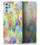 Vivid Watercolor Feather Overlay - Premium Vinyl Skin Decal for Samsung Galaxy S25 Ultra, S24, S23, S22 & All Galaxy S Models