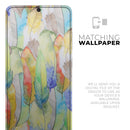 Vivid Watercolor Feather Overlay - Premium Vinyl Skin Decal for Samsung Galaxy S25 Ultra, S24, S23, S22 & All Galaxy S Models
