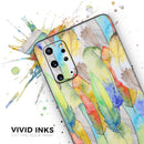 Vivid Watercolor Feather Overlay - Premium Vinyl Skin Decal for Samsung Galaxy S25 Ultra, S24, S23, S22 & All Galaxy S Models