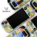 Vivid Watercolor Feather Overlay // Full Body Skin Decal Wrap Kit for the Steam Deck handheld gaming computer