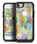 Vivid Watercolor Feather Overlay - iPhone 7 or 7 Plus Commuter Case Skin Kit