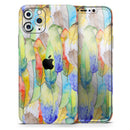 Vivid Watercolor Feather Overlay - Vinyl Skin Wrap for iPhone 17 Pro Max, 17 Pro, 17 Air, 17, 16 & All Models — Soft Matte or Ultra Gloss