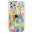 Vivid Watercolor Feather Overlay - Vinyl Skin Wrap for iPhone 17 Pro Max, 17 Pro, 17 Air, 17, 16 & All Models — Soft Matte or Ultra Gloss