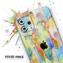 Vivid Watercolor Feather Overlay - Vinyl Skin Wrap for iPhone 17 Pro Max, 17 Pro, 17 Air, 17, 16 & All Models — Soft Matte or Ultra Gloss