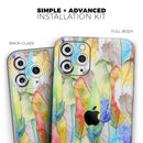 Vivid Watercolor Feather Overlay - Vinyl Skin Wrap for iPhone 17 Pro Max, 17 Pro, 17 Air, 17, 16 & All Models — Soft Matte or Ultra Gloss