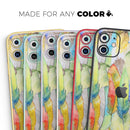 Vivid Watercolor Feather Overlay - Vinyl Skin Wrap for iPhone 17 Pro Max, 17 Pro, 17 Air, 17, 16 & All Models — Soft Matte or Ultra Gloss