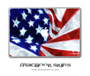 Swirled American Flag MacBook Skin