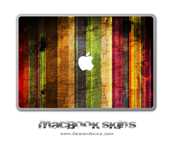 Grungy Vintage Striped MacBook Skin