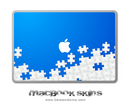 Blue & White Puzzle MacBook Skin