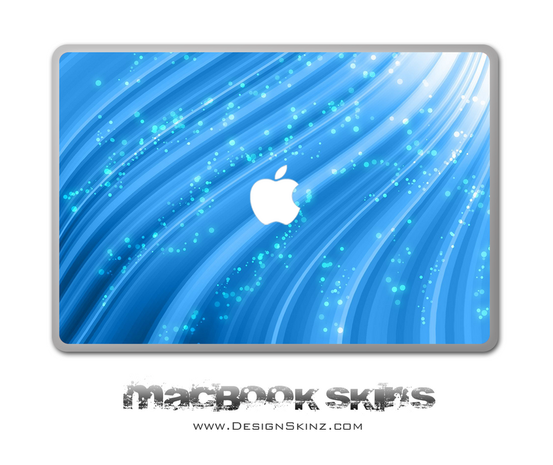 Swirly Blue Wave MacBook Skin