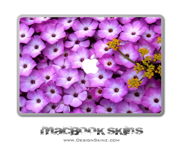 Purple Flowers MacBook Skin