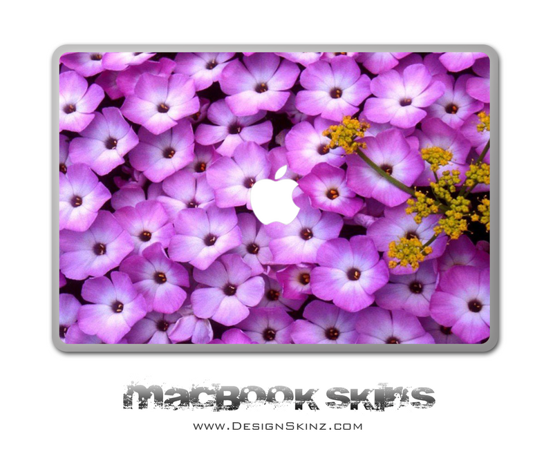Purple Flowers MacBook Skin