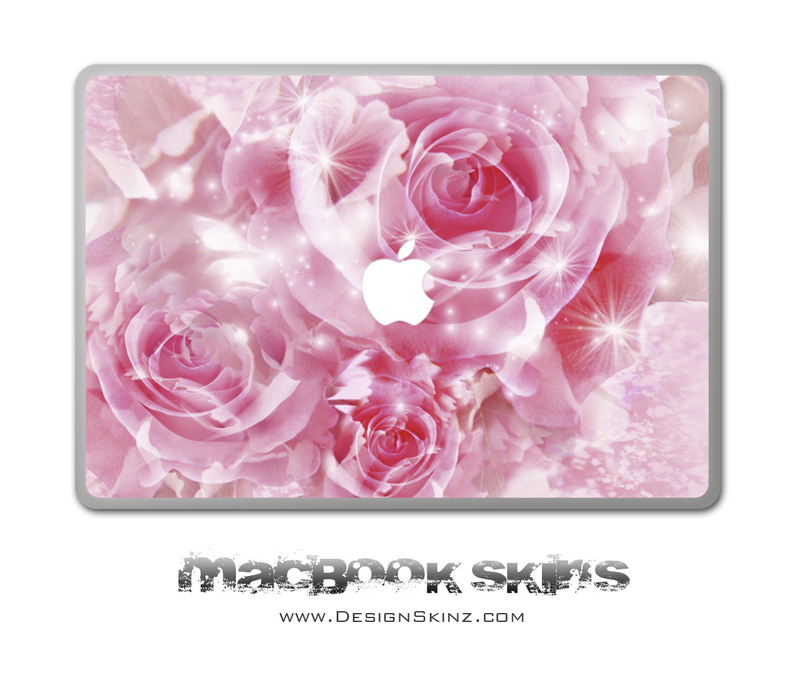 Magical Pink Flowers MacBook Skin