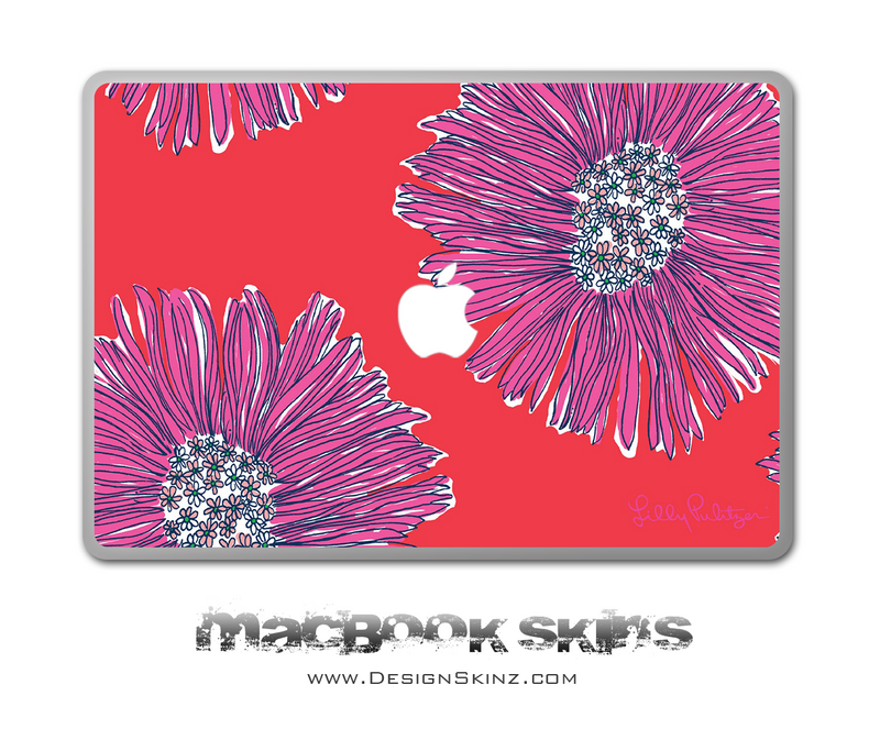 Abstract Watercolor Flowers MacBook Skin