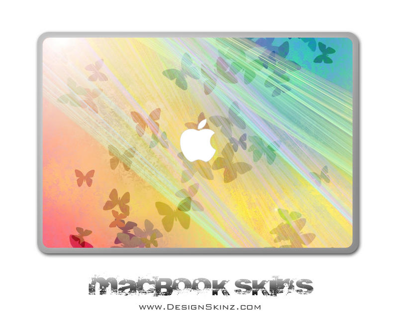 Watercolored Sun-Rays MacBook Skin