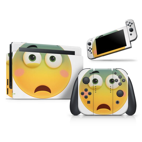 Wahhh Sick Friendly Emoticons // Skin Decal Wrap Kit for Nintendo Switch Console & Dock, Joy-Cons, Pro Controller, Lite, 3DS XL, 2DS XL, DSi, or Wii