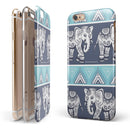 Walking Sacred Elephant Pattern iPhone 6/6s or 6/6s Plus 2-Piece Hybrid INK-Fuzed Case