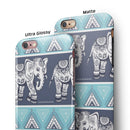 Walking Sacred Elephant Pattern iPhone 6/6s or 6/6s Plus 2-Piece Hybrid INK-Fuzed Case