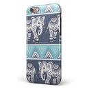 Walking Sacred Elephant Pattern iPhone 6/6s or 6/6s Plus 2-Piece Hybrid INK-Fuzed Case