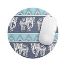 Walking Sacred Elephant Pattern// WaterProof Rubber Foam Backed Anti-Slip Mouse Pad for Home Work Office or Gaming Computer Desk
