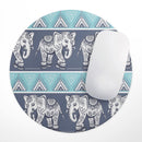 Walking Sacred Elephant Pattern// WaterProof Rubber Foam Backed Anti-Slip Mouse Pad for Home Work Office or Gaming Computer Desk