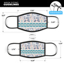 Walking Sacred Elephant Pattern V2 - Made in USA Mouth Cover Unisex Anti-Dust Cotton Blend Reusable & Washable Face Mask with Adjustable Sizing for Adult or Child