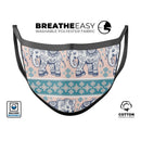 Walking Sacred Elephant Pattern V2 - Made in USA Mouth Cover Unisex Anti-Dust Cotton Blend Reusable & Washable Face Mask with Adjustable Sizing for Adult or Child