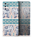 Walking Sacred Elephant Pattern V2 - Skin-Kit for the Samsung Galaxy S-Series S20, S20 Plus, S20 Ultra , S10 & others (All Galaxy Devices Available)