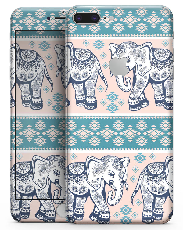Walking Sacred Elephant Pattern V2 - Skin-kit for the iPhone 8 or 8 Plus