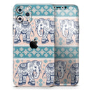 Walking Sacred Elephant Pattern V2 - Protective Skin Wrap & Decal – Compatible with iPhone SE to iPhone 17 Pro Max (All Models)