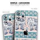 Walking Sacred Elephant Pattern V2 - Protective Skin Wrap & Decal – Compatible with iPhone SE to iPhone 17 Pro Max (All Models)