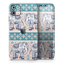 Walking Sacred Elephant Pattern V2 - Protective Skin Wrap & Decal – Compatible with iPhone SE to iPhone 17 Pro Max (All Models)