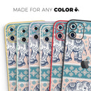 Walking Sacred Elephant Pattern V2 - Protective Skin Wrap & Decal – Compatible with iPhone SE to iPhone 17 Pro Max (All Models)