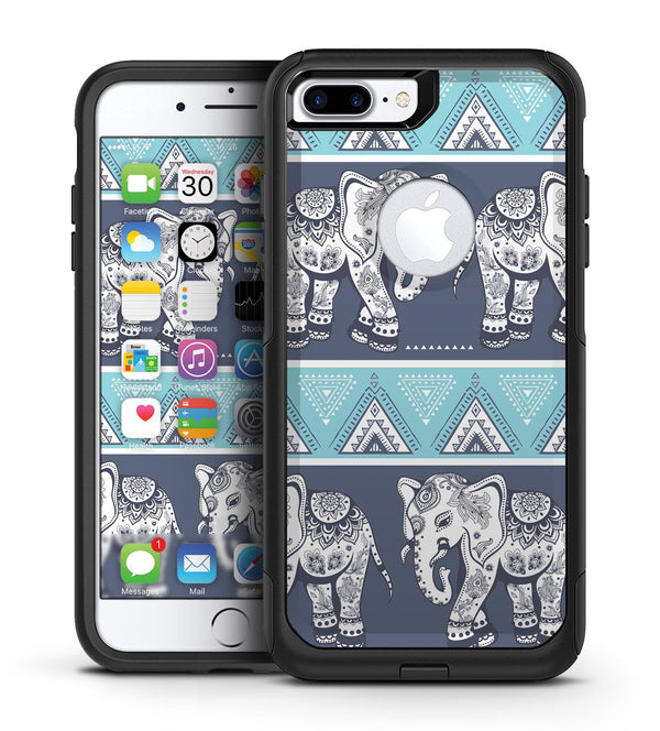 Walking Sacred Elephant Pattern - iPhone 7 or 7 Plus Commuter Case Skin Kit
