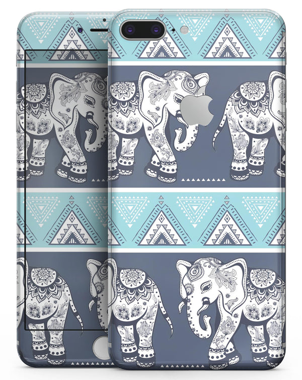 Walking Sacred Elephant Pattern - Skin-kit for the iPhone 8 or 8 Plus