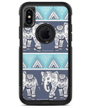 Walking Sacred Elephant Pattern - iPhone X OtterBox Case & Skin Kits