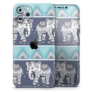 Walking Sacred Elephant Pattern - Protective Skin Wrap & Decal – Compatible with iPhone SE to iPhone 17 Pro Max (All Models)
