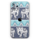 Walking Sacred Elephant Pattern - Protective Skin Wrap & Decal – Compatible with iPhone SE to iPhone 17 Pro Max (All Models)