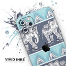 Walking Sacred Elephant Pattern - Protective Skin Wrap & Decal – Compatible with iPhone SE to iPhone 17 Pro Max (All Models)
