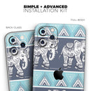 Walking Sacred Elephant Pattern - Protective Skin Wrap & Decal – Compatible with iPhone SE to iPhone 17 Pro Max (All Models)