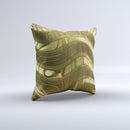 Warped Gold-Plated Mosaic ink-Fuzed Decorative Throw Pillow