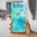 Washed 08242 Absorbed Watercolor Texture iPhone 6/6s or 6/6s Plus 2-Piece Hybrid INK-Fuzed Case