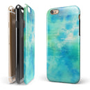 Washed 08242 Absorbed Watercolor Texture iPhone 6/6s or 6/6s Plus 2-Piece Hybrid INK-Fuzed Case