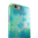 Washed 08242 Absorbed Watercolor Texture iPhone 6/6s or 6/6s Plus 2-Piece Hybrid INK-Fuzed Case