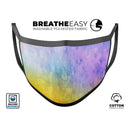 Washed 42083 Absorbed Watercolor Texture - Made in USA Mouth Cover Unisex Anti-Dust Cotton Blend Reusable & Washable Face Mask with Adjustable Sizing for Adult or Child