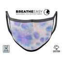 Washed 4221 Absorbed Watercolor Texture - Made in USA Mouth Cover Unisex Anti-Dust Cotton Blend Reusable & Washable Face Mask with Adjustable Sizing for Adult or Child
