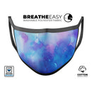 Washed 42290 Absorbed Watercolor Texture - Made in USA Mouth Cover Unisex Anti-Dust Cotton Blend Reusable & Washable Face Mask with Adjustable Sizing for Adult or Child